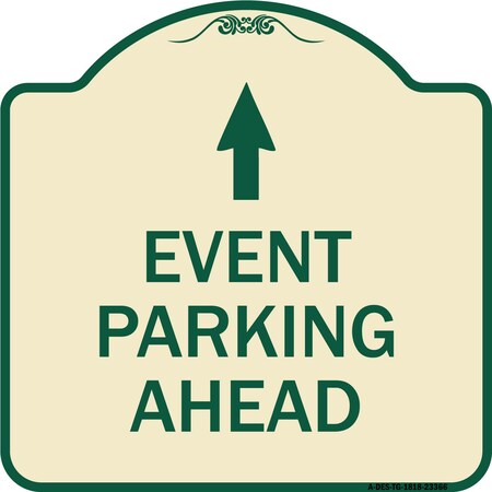 Signmission Designer Series Parking & Post Kit, Tan & Green Heavy-Gauge Aluminum Sign, 18" x 18", TG-1818-23366 A-DES-TG-1818-23366